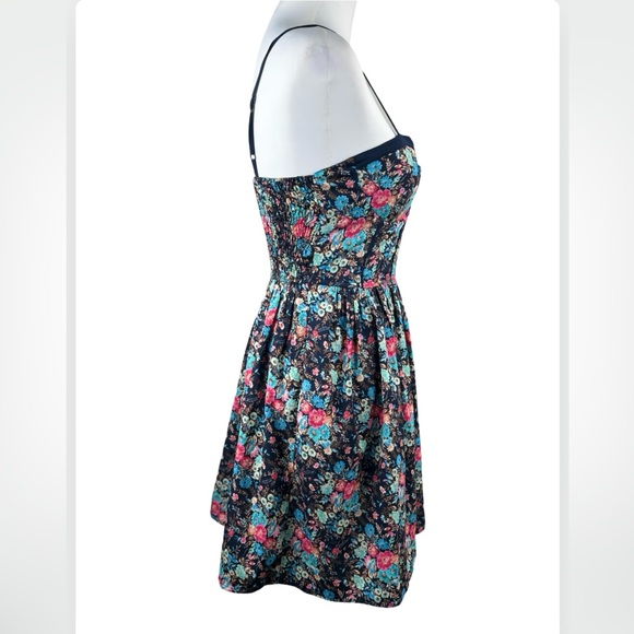 Band of Gypsies Navy Floral Sun Dress Small - Picture 8 of 9